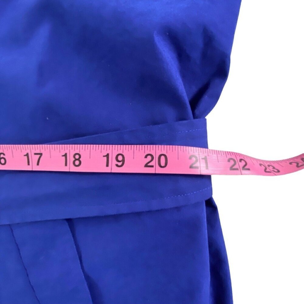 LAUREN RALPH LAUREN Women Midi Trench Coat Size M Blue Length High Neck Rainwear - Picture 15 of 16